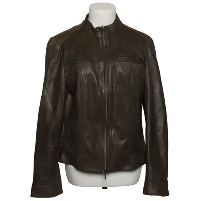 Læderjakke (Grå) fra ESPRIT Collection Læder, Polyester
