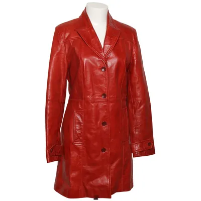 Veste longue en cuir (Rouge) de Redskins