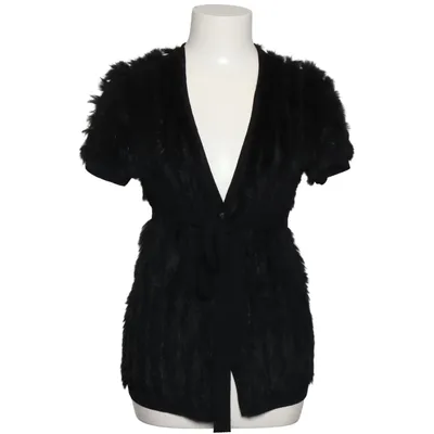 Bont gilet (Zwart) van Schumacher Merinowol, Konijnenbont