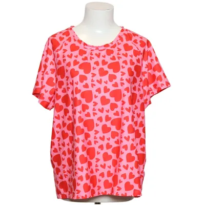T-shirt (Pink, Rød) fra Loungeable Elastan, Polyester