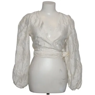 Slå-om bluse (FLOWER WRAP TOP) fra Costes Studio Polyamid, Polyester