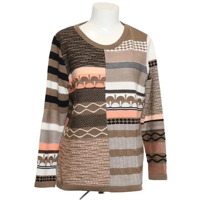 Sweater (Brown, Multicolored) from Paola! Acrylic