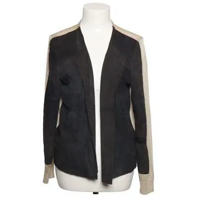 Cardigan (Grijs, Beige) van River Woods Cupro, Leer, Polyamide