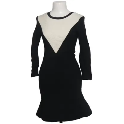 Jurk (Zwart, Wit) van Sandro Katoen, Elastaan, Polyamide, Polyester, Viscose