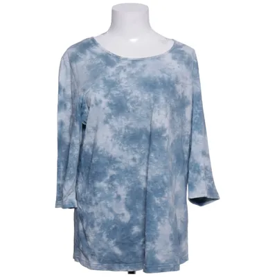 Långärmad t-shirt (Blå, Vit) från DW Shop Ekologisk bomull