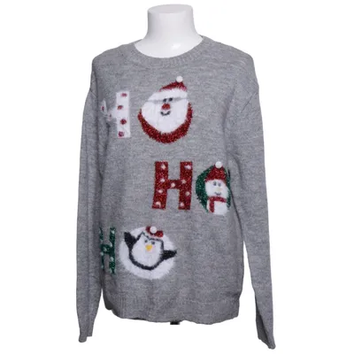 Weihnachtspullover (Grau, Mehrfarbig) von George Acryl, Metallfaser, Polyamid, Polyester