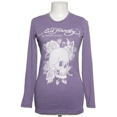 Long sleeve T-shirt (Purple) from Ed Hardy by Christian Audigier Cotton