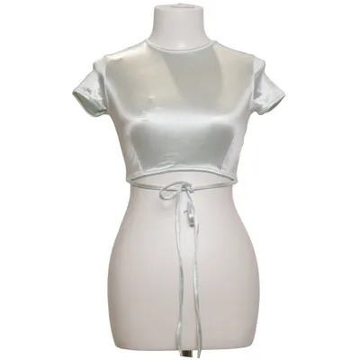 Crop top (Groen) van Bershka Elastaan, Polyamide