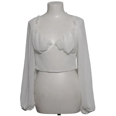 Crop top (Wit) van Momokrom Katoen, Elastaan, Polyester