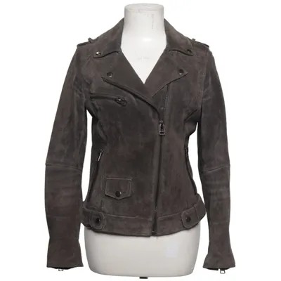 Bikerjacka (Grå) från 17&co. Bomull, Skinn, Polyester