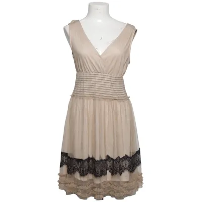 Dress (Beige, Black) from Pinky Polyester