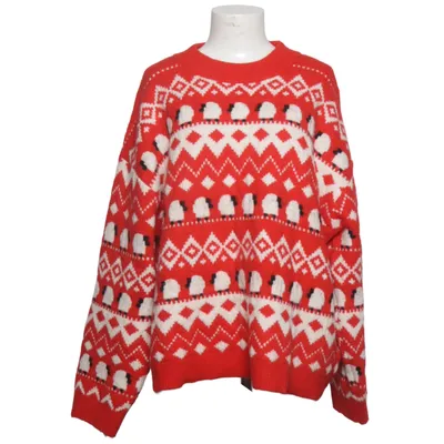 Strickpullover (Rot, Mehrfarbig) von H&M Wolle, Elasthan, Polyester, Acryl