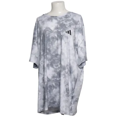 T-shirt (Grå, Hvid, Flerfarvet) fra Adidas Elastan, Genanvendt polyester