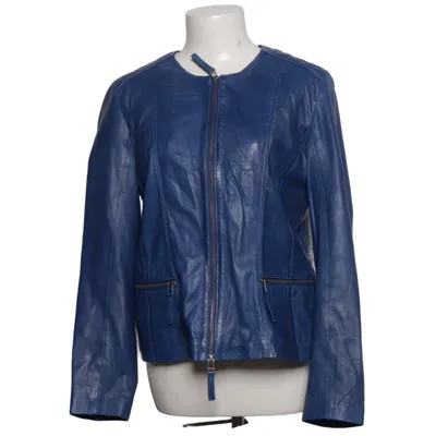 Leather jacket (Blue) from Jones Leather, Polyester