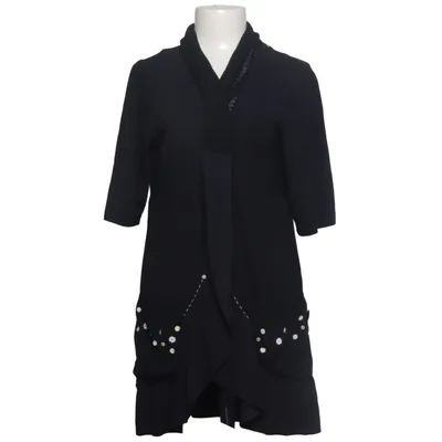 Cardigan (Noir) de Tricot Chic Coton, Élasthane, Polyamide