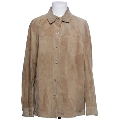 Leather jacket (Beige) from Alba Moda Leather
