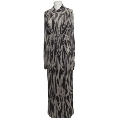 Jurk (Zwart, Beige) van MSCH Copenhagen Elastaan, Gerecycled polyester, Viscose