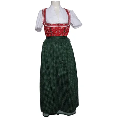 Dirndl (Grøn, Rød, Hvid) fra Moser Bomuld