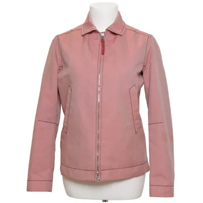 Läderjacka (Rosa) från Prada Linea Rossa Bomull, Skinn, Polyester