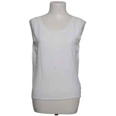 Pull sans manches (Blanc) de Mariella Burani Coton, Élasthane, Viscose