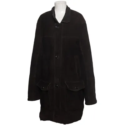 Veste longue en cuir (Marron) de Brandt Cuir, Viscose, Laine