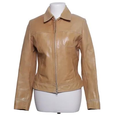 Leren jack (Beige) van Gipsy by Mauritius Leer, Polyester