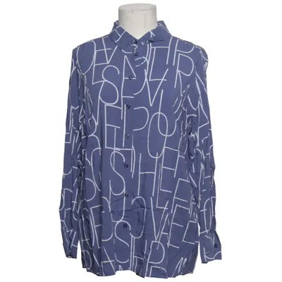 Bluse (Blå, Hvid) fra Gina Laura Viscose