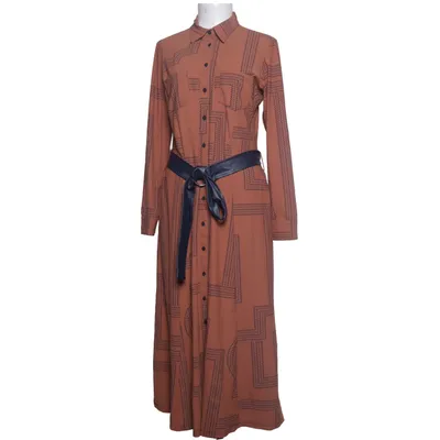 Shirt dress (Brown, Blue) from Studio Anneloes Elastane, Polyamide