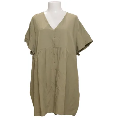 Skjortklänning (Grön) från Dunnes Bomull, Linne, Viskos