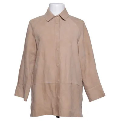 Läderkappa (Beige) från Selected Femme Polyester, Mocka