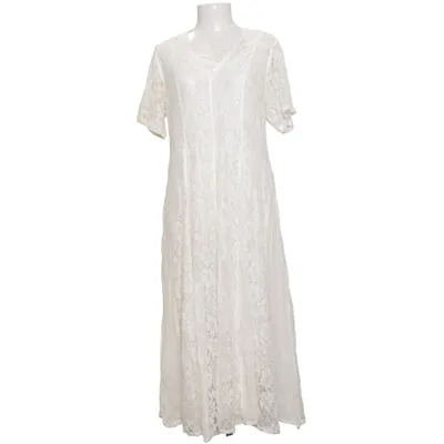 Negligé (Wit) van Nostalgia Viscose