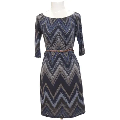 Dress (Blue, Black, Multicolored) from Blue Sand Elastane, Polyester
