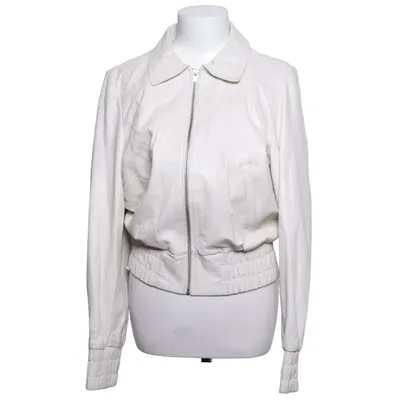 Läderjacka (Vit) från H&M Skinn, Polyester, Viskos