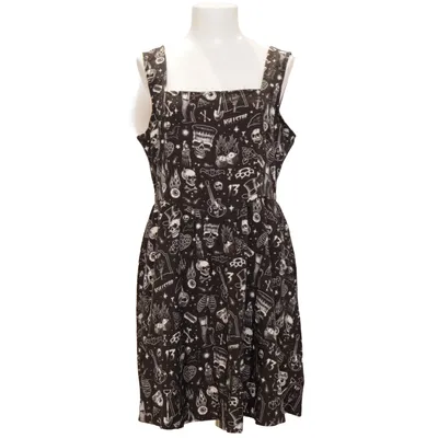 Robe (Noir, Blanc, Multicolore) de Killstar Élasthane, Polyester