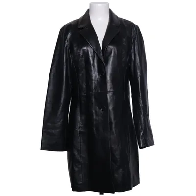 Leather coat (Black) from Mauritius Leather, Polyester
