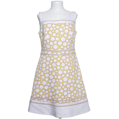 Jurk (Geel, Wit, Beige, Meerkleurig) van s.Oliver Black Label Katoen, Elastaan