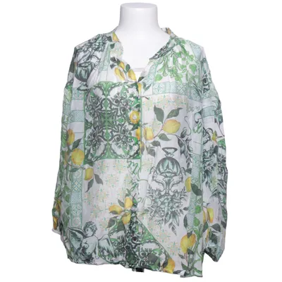 Bluse (Hvid, Grøn, Gul) fra Made in italy Silke, Viscose