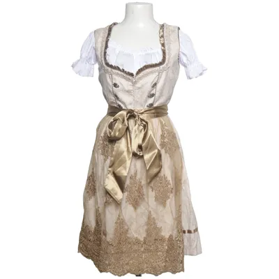 Dirndl (Beige, Vit, Guldfärgad) från Lifos