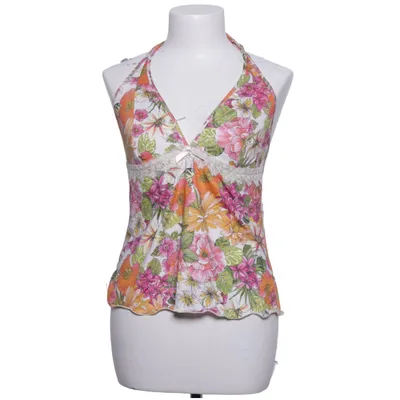 Halterneck top (Hvid, Pink, Orange)