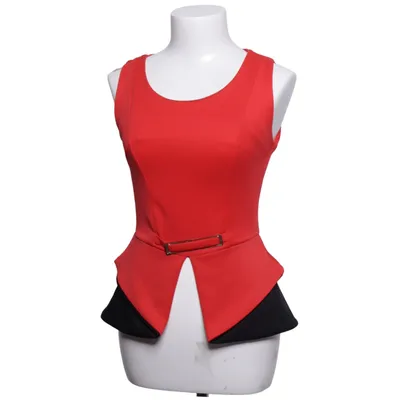 Peplumtopp (Röd, Svart) från Made in italy Elastan, Polyester