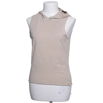Short sleeve hoodie (Beige) from Blanc Bleu Cotton, Elastane