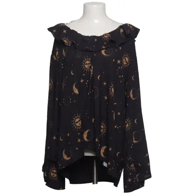 Blus (Svart, Guldfärgad) från Killstar Elastan, Polyester