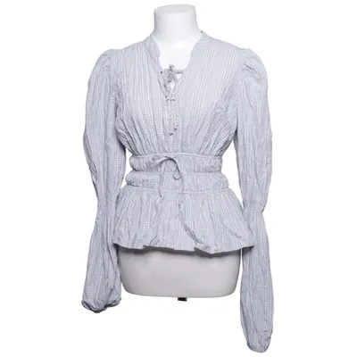 Blouse (Gray, White) from Laurella Elastane, Polyester