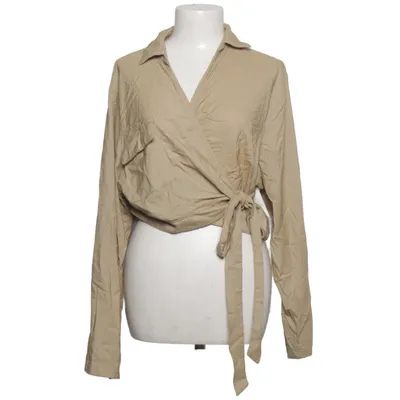 Slå-om bluse (Beige) fra SBetro Elastan, Polyamid, Viscose