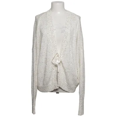 Cardigan (White, Gold) from Adidas Neo Acrylic, Cotton, Polyester