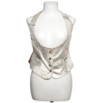 Leren vest (Goud, Beige) van Amnesia Imitatieleer, Polyester