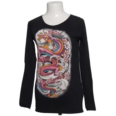 Langærmet t-shirt (Sort, Flerfarvet) fra Ann Christine Bomuld