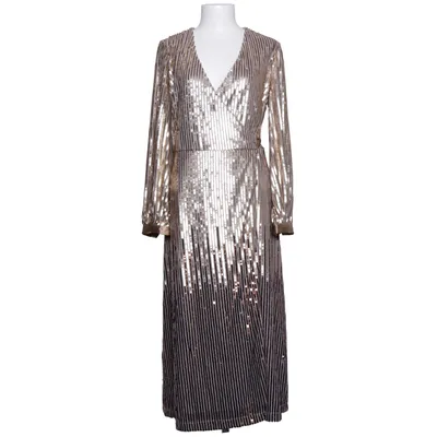 Wrap dress (Gold, Black) from Raishma Polyester