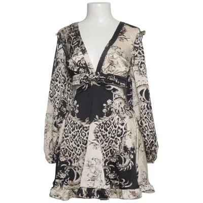 Wrap dress (Black, Beige) from Glamaker Polyester