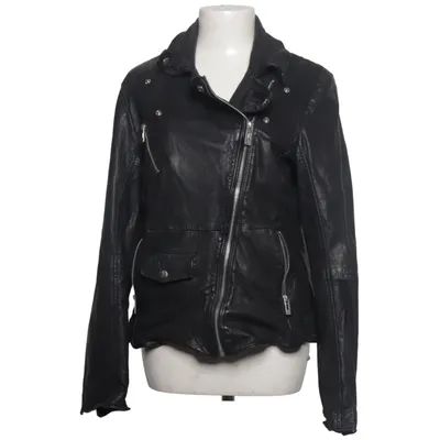 Bikerjacka (Svart) från Mage Bomull, Skinn, Polyester